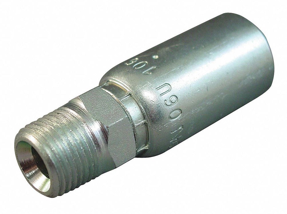 Crimp Fitting 1/4 I.D. 1/4 M NPTF PK2