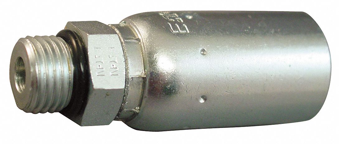 Crimp Fitting Straight 1/4 ID ORB
