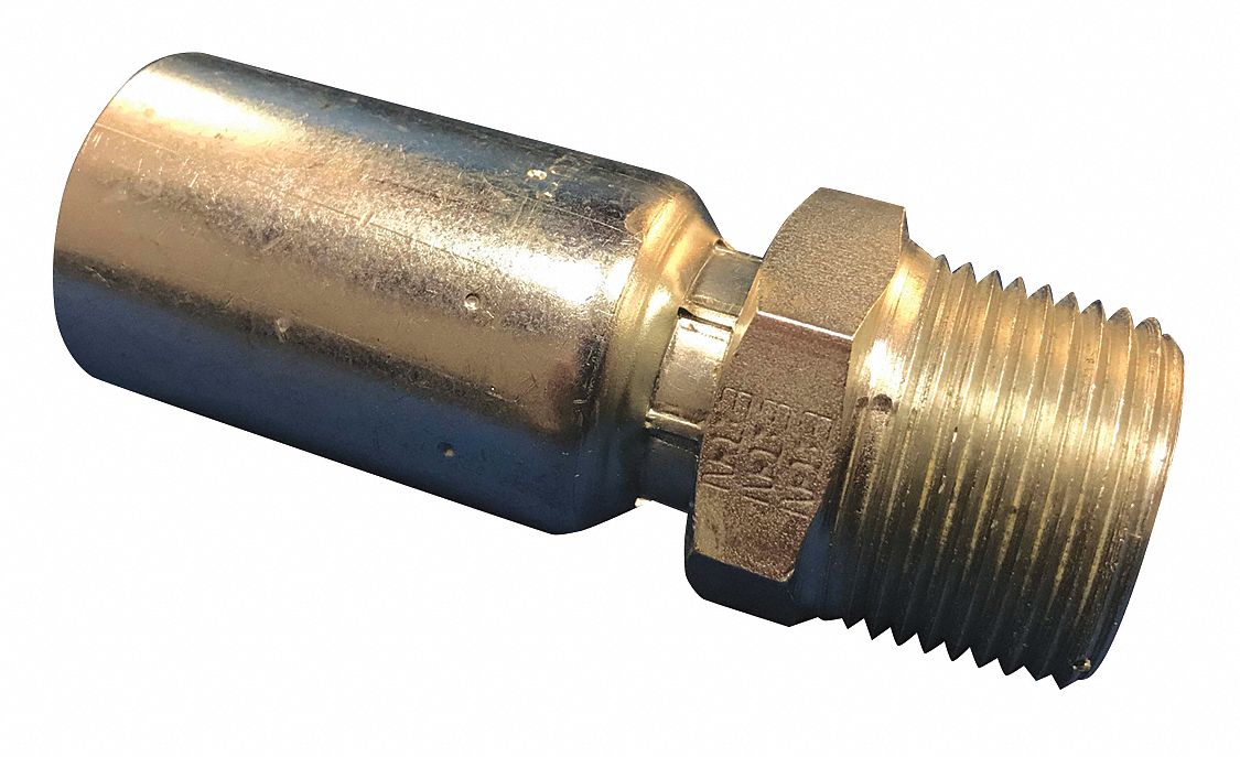 Crimp Fitting Straight 3/4 ID NPT