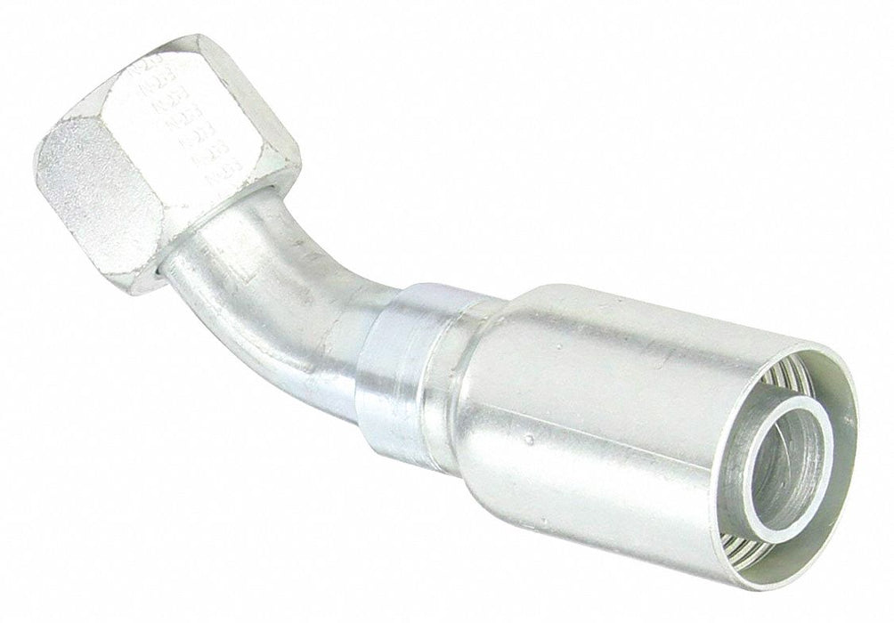 Crimp Fitting 45 Degrees Elbow 1 ID JIC