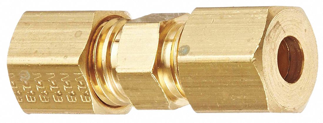 Strt Brass Comp. 1/4 in Comp. 5/16 in