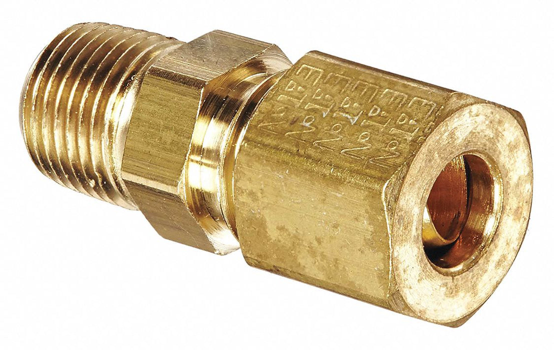 Strt Brass Comp. 1/4 in MNPT 1/2 in