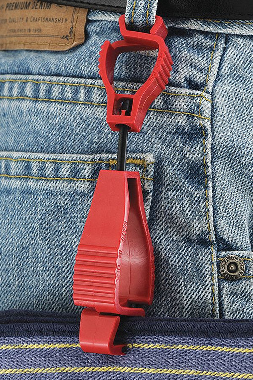 Glove Guard Clip Red Blank