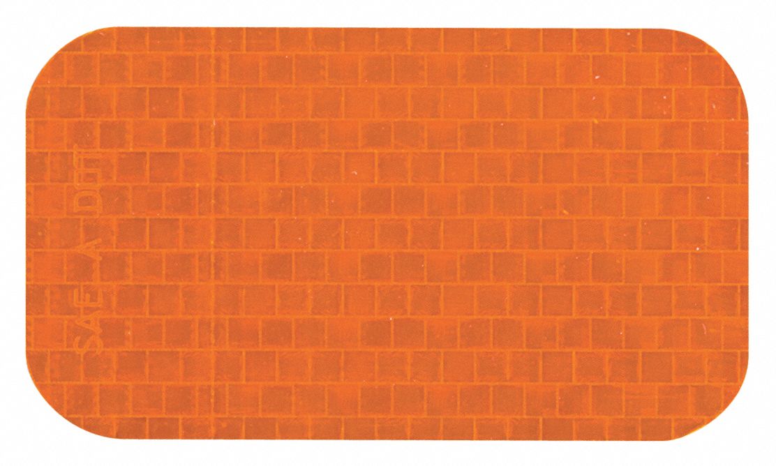 Floor Tape Orange 2x3.5in Rectangle PK50