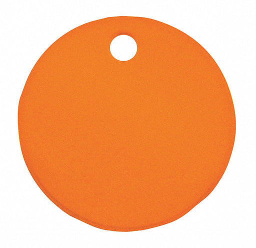 Blank Tag Alum 2in H 2in W Orange PK5