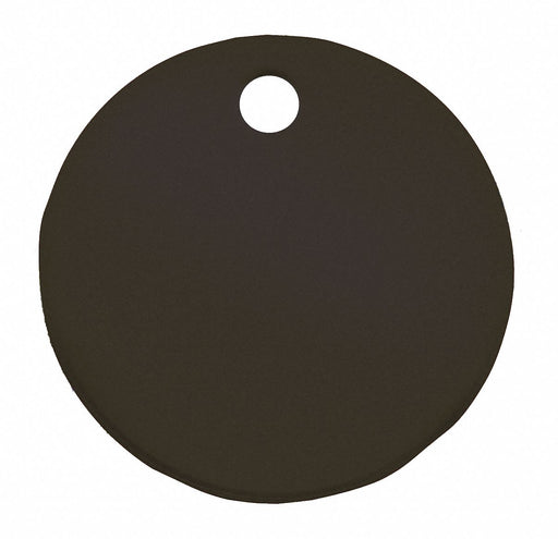Blank Tag Aluminum 1in H 1in W Black PK5