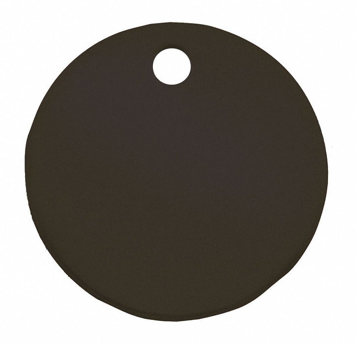 Blank Tag Aluminum 1in H 1in W Black PK5