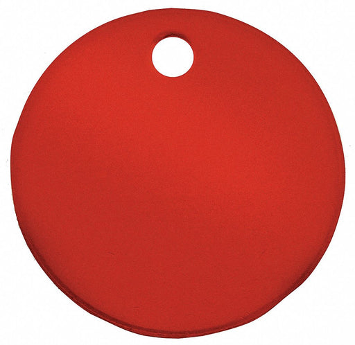 Blank Tag Aluminum 2in H 2in W Red PK5