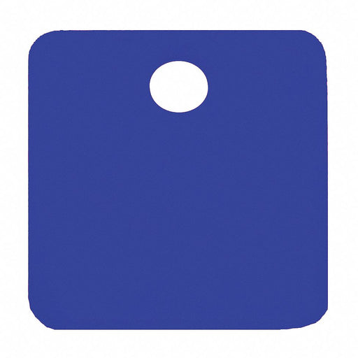 Blank Tag Aluminum 2in H 2in W Blue PK5