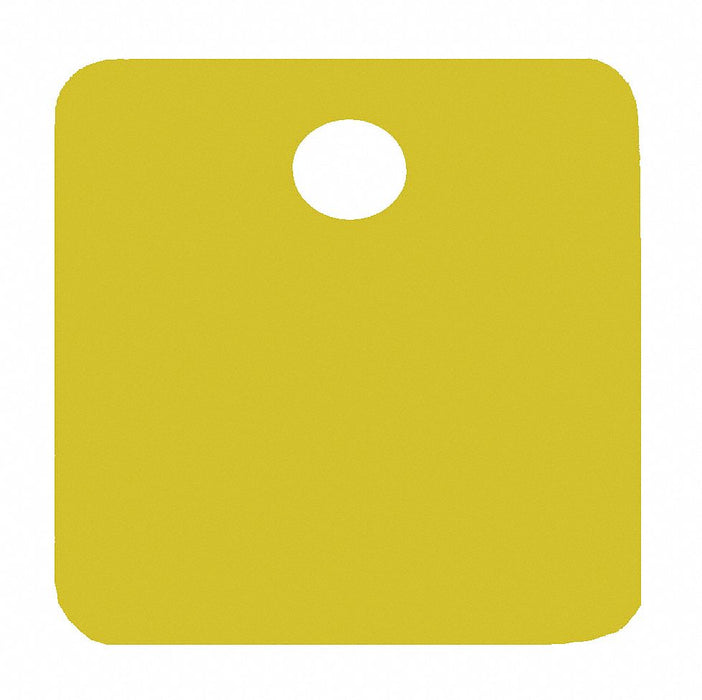 Blank Tag Aluminum 1in H 1in W Gold PK5