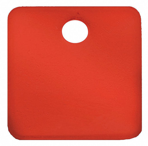 Blank Tag Aluminum 1in H 1in W Red PK5