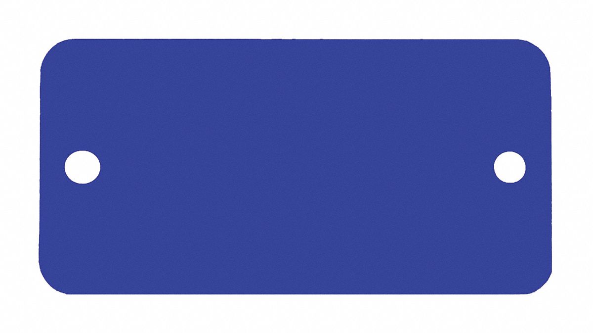 Blnk Tag Alum 3/4in H 1 3/4in W Blue PK5