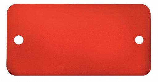 Blank Tag Aluminum 1in H 2in W Red PK5