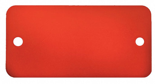 Blank Tag Alum 1 1/2in H 3in W Red PK5