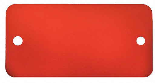 Blank Tag Aluminum 2in H 4in W Red PK5