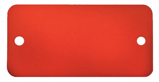 Blank Tag Alum 3/4in H 1 3/4in W Red PK5