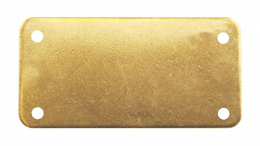 Blank Tag Brass 2in H 6in W PK5