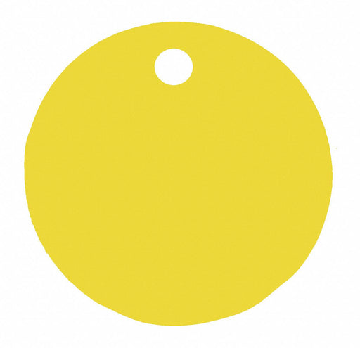 Blank Tag Alum 1in H 3in W Yellow PK5
