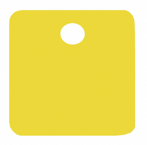 Blank Tag Alum 2in H 2in W Yellow PK5