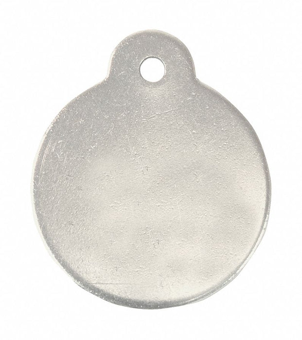 Blank Tag SS 1in H 1in W Silver PK10
