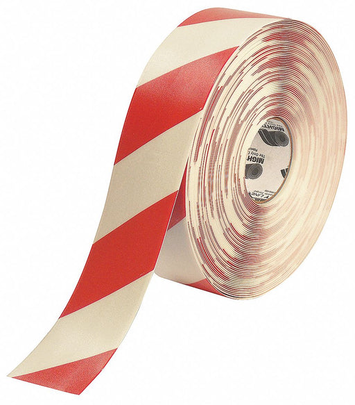 K3724 Floor Tape Red/White 3 inx100 ft Roll
