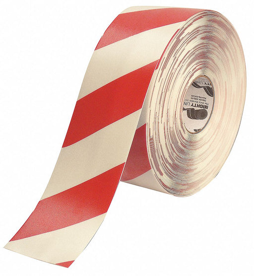 Floor Tape Red/White 4 inx100 ft Roll