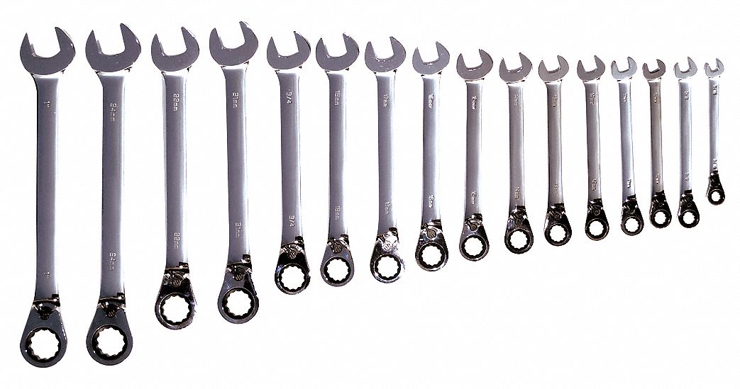 Combo Wrench St CV Steel Chrome Offset