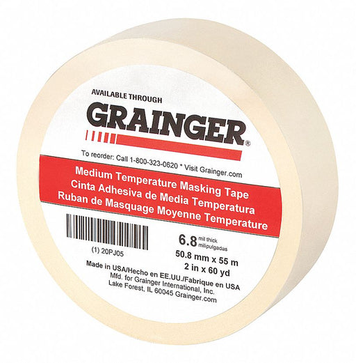 Masking Tape 2 W 60 yd L Tan
