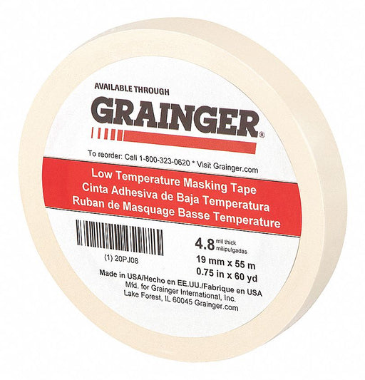 Masking Tape 3/4 W 60 yd L Tan