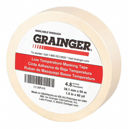 Masking Tape 1 1/2 W 60 yd L Tan