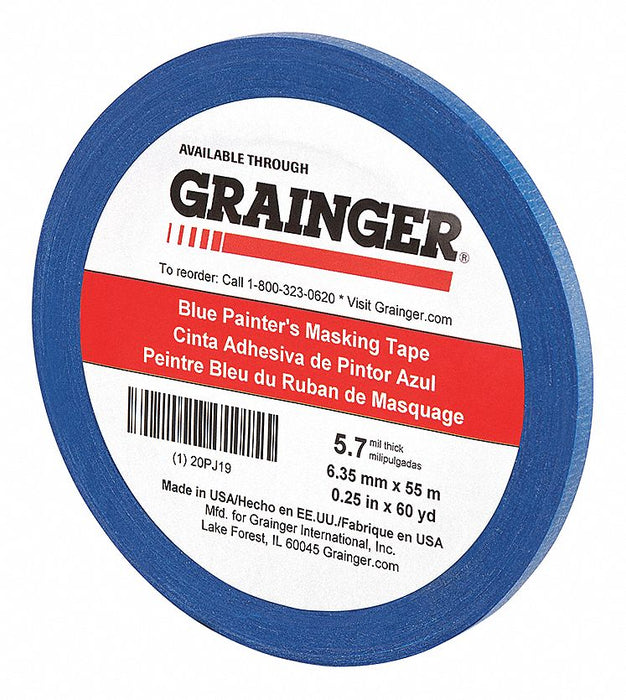 Painters Masking Tape 1/4 W 60yd L Blue