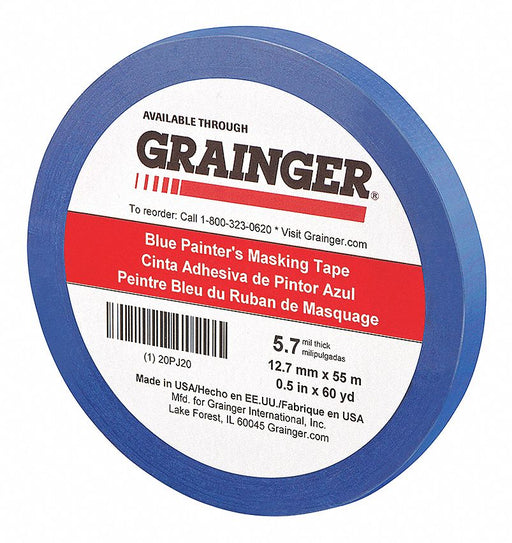 Painters Masking Tape 1/2 W 60yd L Blue
