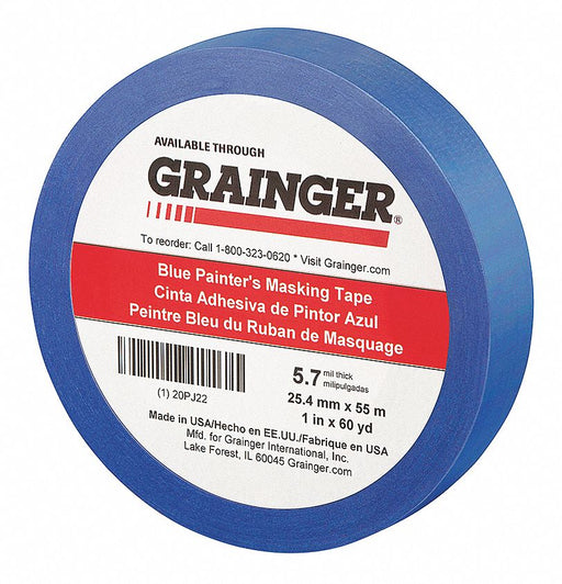 Painters Masking Tape 1 W 60 yd L Blue