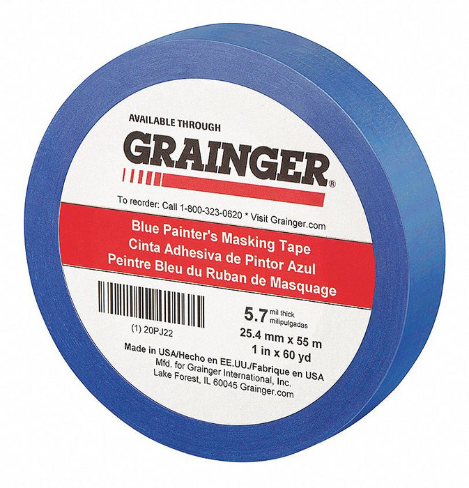 Painters Masking Tape 1 W 60 yd L Blue