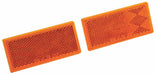 Reflector Rectangular Amber 3-3/16 L PK2