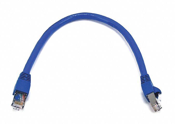 M3405 Patch Cord Cat 6A Booted Blue 1 ft.
