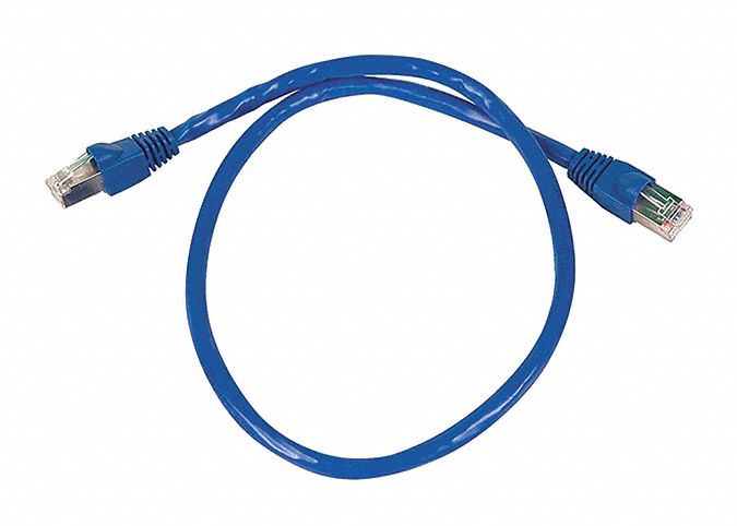 M3405 Patch Cord Cat 6A Booted Blue 2.0 ft.