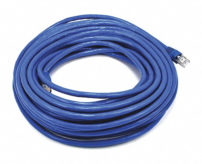 M3405 Patch Cord Cat 6A Booted Blue 50 ft.