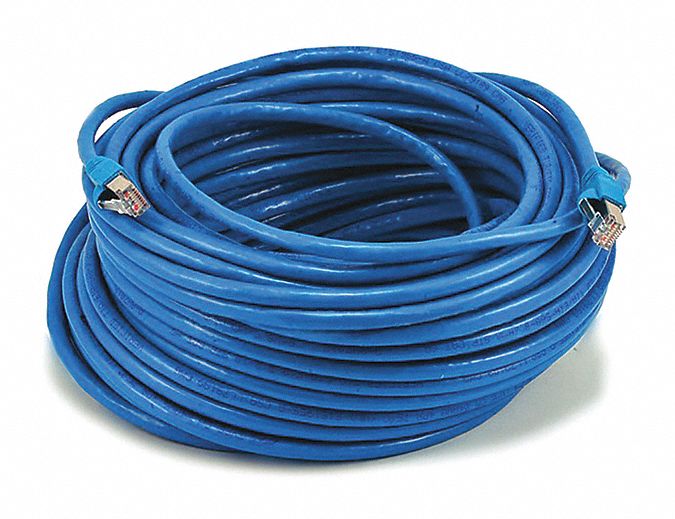M3405 Patch Cord Cat 6A Booted Blue 100 ft.