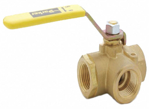 Manual 3-Way Ball Valve 1/2 Brass