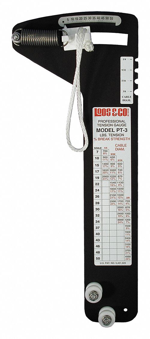 Wire Rope Tension Gauge 550 to 4 500 lb