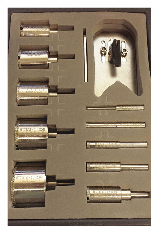 Glass Stone Tile Drill Set 10pc Diamond