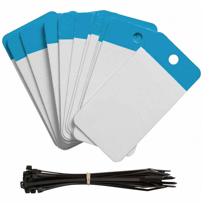 Tag Blue Polyester 5inH 3-1/4inW PK25