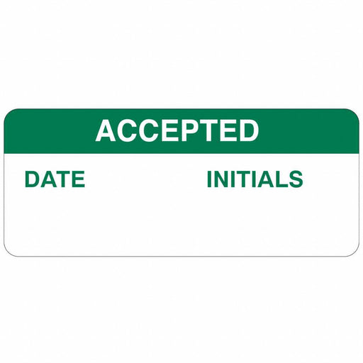 InspectionLabel Green/White PK364