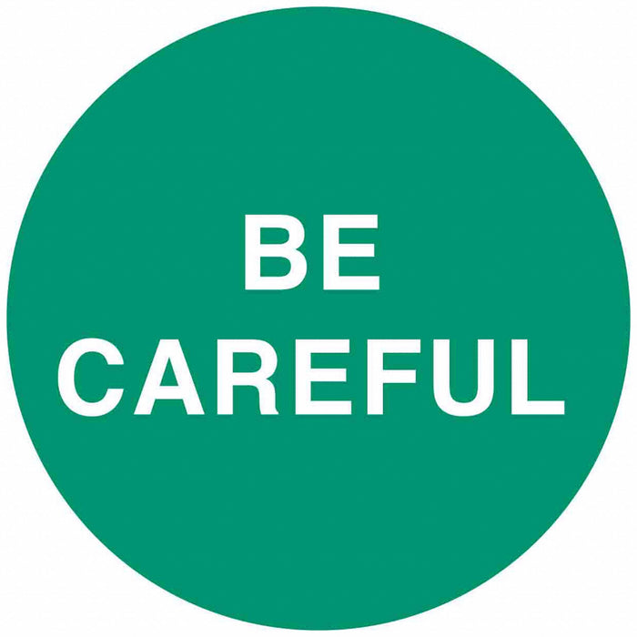 Hard Hat Label Vinyl Circle White