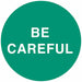 Hard Hat Label Vinyl Circle White
