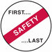Hard Hat Label Vinyl Circle White