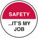 HardHatLabel Vinyl Circle White PK4