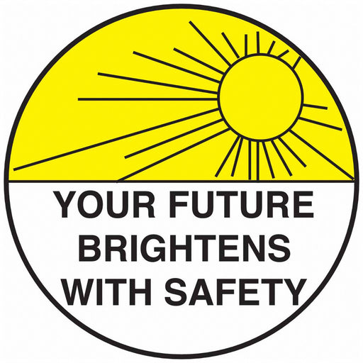 Hard Hat Label Vinyl Circle White