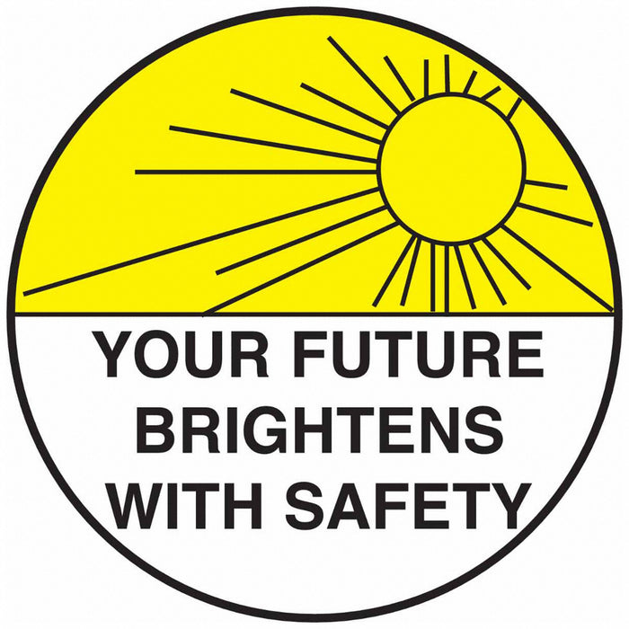 Hard Hat Label Vinyl Circle White